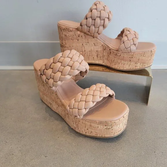 ShuShop Nude Braided Platform Sandals - Picture 4 of 4